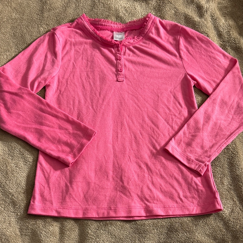 GAP Bright Pink Long Sleeve Tee